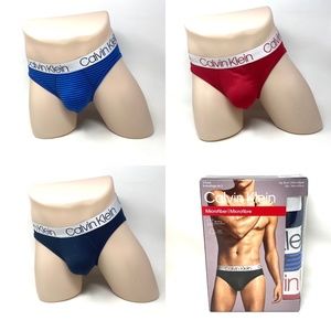 Calvin Klein Menβs Underwear Microfiber 3-Pack Hip Brief Multicolor NP22110461